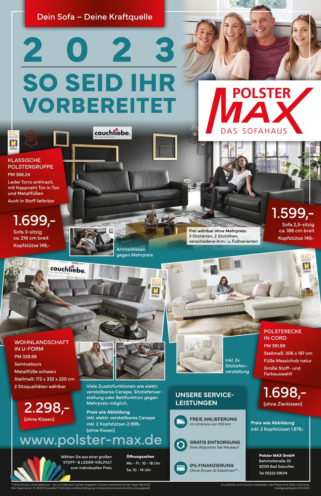 Dein Sofa - Deine Kraftquelle | 2023 | Anzeige | Polster MAX | Bad Salzuflen